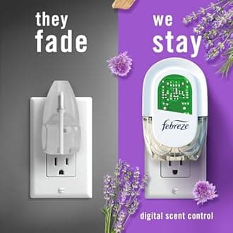 Febreze Plug in Air Freshener, Odor Eliminating Scented Oil Refill, Mediterranean Lavender, 3 Count