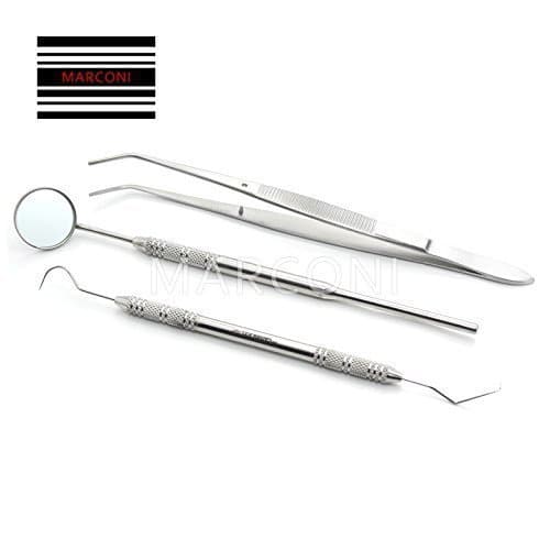 3 pc Dental Tool Set Kit Dentist Mirror Teeth Clean Pick Inspection Mirror New Medical Lab Equipment Medical Equipment surgical Instruments Dental Equipment by JAG DENT