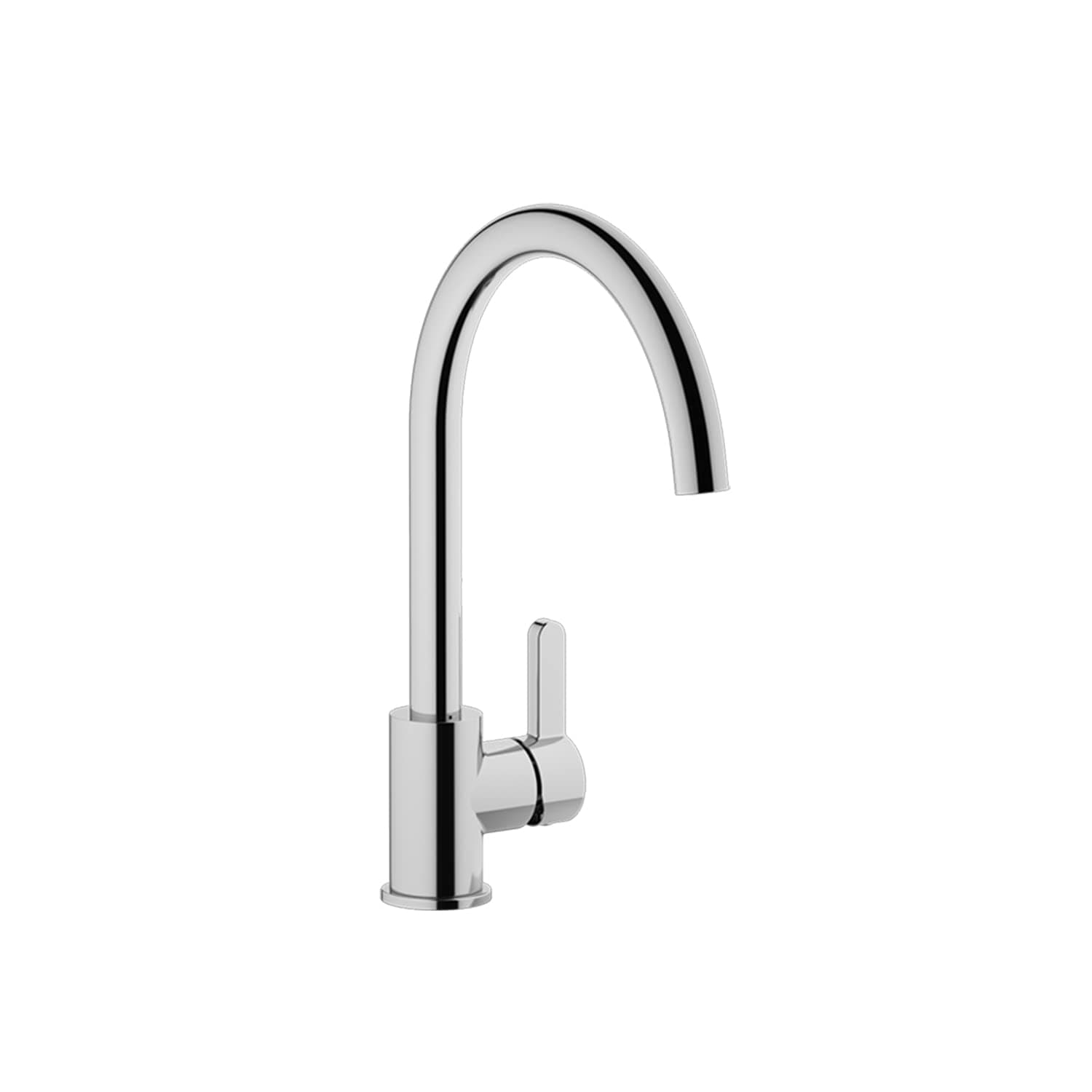 Kohler Atom Kitchen Mixer Faucet | Single Handle Hot and Cold Kitchen Sink Mixer Tap | 360° Swivel, Deck Mounted, Water Saving Aerated Flow | 10 yrs Warranty, Polished Chrome (249 x 95 x 339 mm)