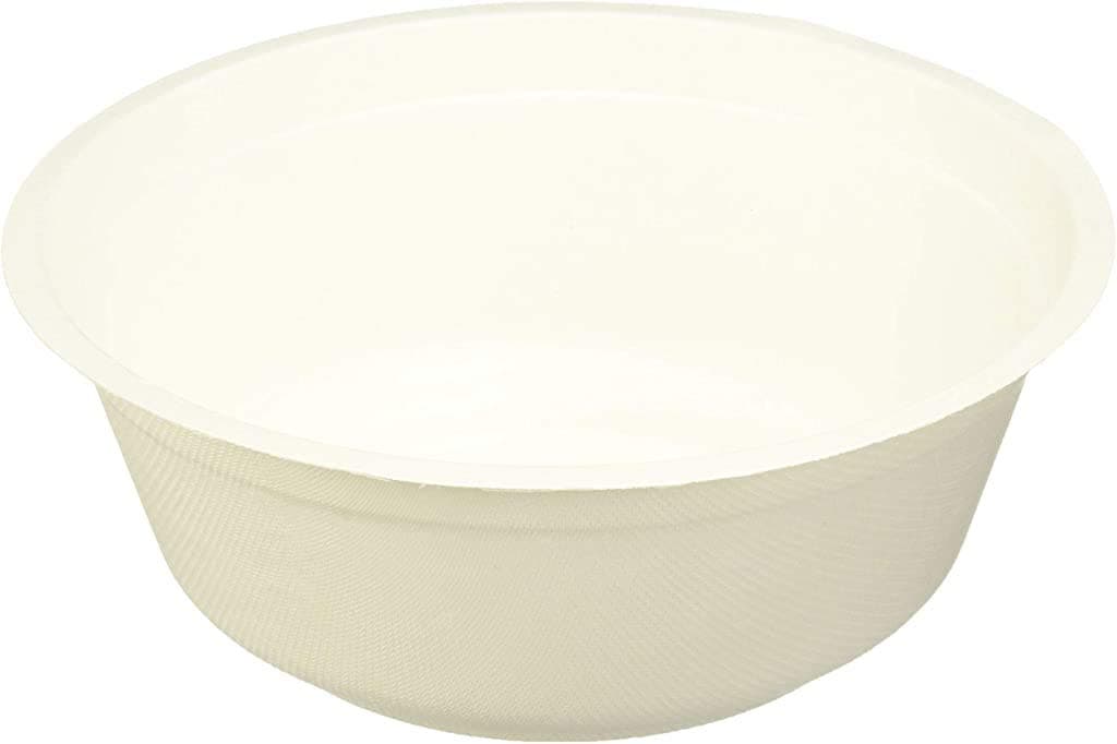 B-KIND Durable Bagasse Eco-Friendly Rice Bowls 32Oz Pack Of 50 Bowls - Microwave Safe, Compostable, Made From Sugercane Fibers (50 Count, 32Oz)