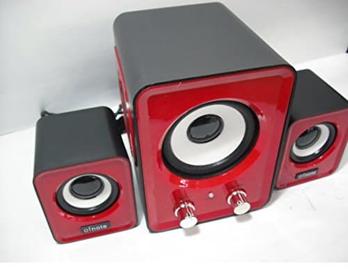 Phtronics Portable USB 2.1 Multimedia Mini Computer Speaker Red