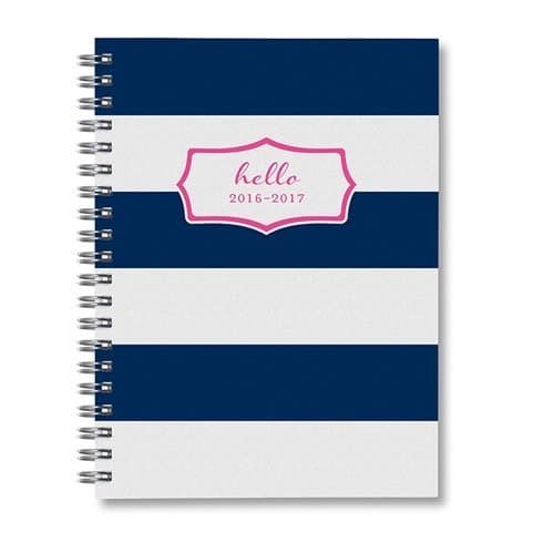 Sarah Pinto Stripe Academic Weekly Planner August 2016 - July 2017, 162 pages, 5 x 7-Inch