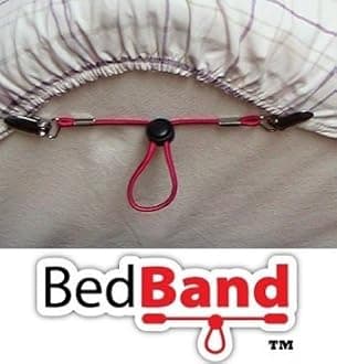 The Original Adjustable Fastener/Holder/Strap/Suspender/Gripper for Your Sheets (2 Pack - White)