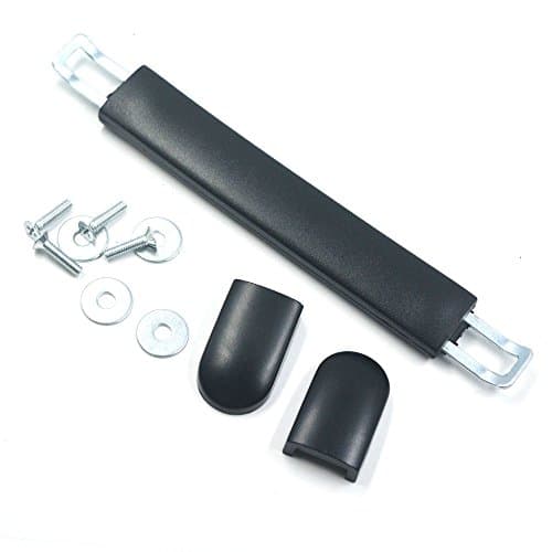 Mergorun Suitcase Luggage Handle Grip, Black 13cm Plastic Replacement Suitcase Luggage Handle Grip Flexible with Screws
