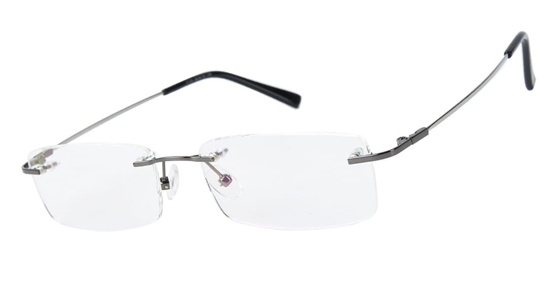 Blue Light Blocking Glasses - Flexible Rimless Titanium Alloy Eyeglasses Frames Clear Lens