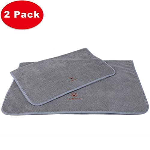 Ring Loose LLC Absorbent Dog Bath Towel 2 Pcs - Microfiber Quick Dry Pet Towels for Small to Large Dogs Cats
