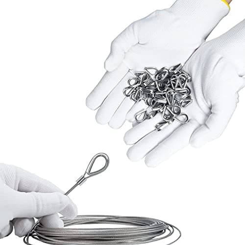 IMAGINE Pack of 10 (Size Selectable: 1/8 inch, 5/32 inch, 3/16 inch, 1/4 inch, 1/6 inch) 304 Stainless Steel Cable Thimble Heart Thimble Cable Steel Wire Rope Rigging Material