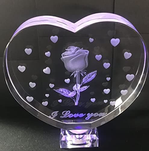 Thandaza LED Crystal Heart Lamp