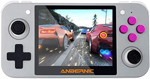 Qauick 2019 Upgraded Opening Linux Tony System RG350 Handheld Game Console with 3.5inch IPS Screen , Retro Game Console with 32G TF Card Built (White)