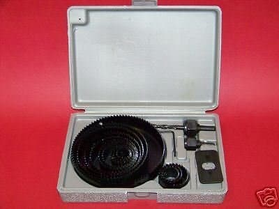 Hole Saw Drill Bit Kit 16pc w/ Mandrels Saws w/ Case Wood Plastic Sheet Metal by Hole Saws