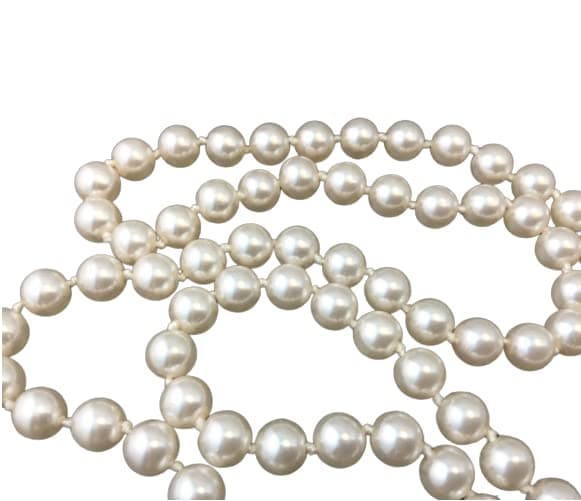 Genuine Pearl Mala सफ़ेद मोती की माला Natural White Fresh Water Pearl Necklace108 Beads Original Certified Pure Sachhe Moti Ki Mala Natural Safed Moti Ki Malas for Women सच्चे मोती की माला ओरिजिनल White Pearl Real Moti Malas नेचुरल पर्ल