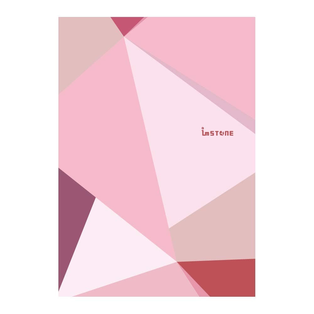 Perfect Binding Notebook, Pink Quartz | stone paper | every page is smooth and waterproof | 72 pages, all lined/ruled