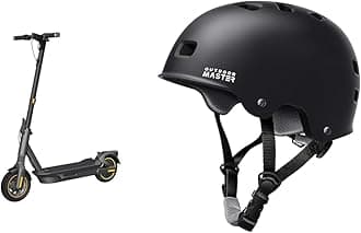 Segway Ninebot MAX G2 Electric KickScooter with 1000W Motor & 43 Mile Range Bundle with OutdoorMaster Skateboard Cycling Helmet