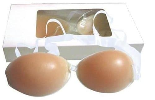 Silicone Skin Bra with Clear Adjustable Straps (CUP-D)