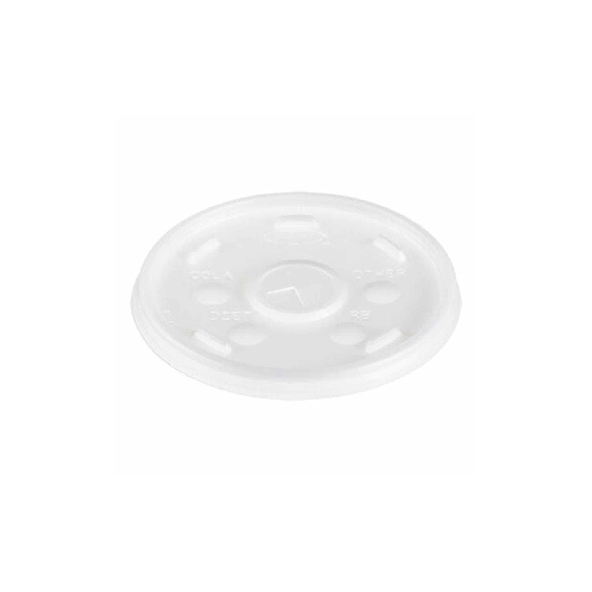 DART Translucent Slotted Foam Cup Lids, 16 oz