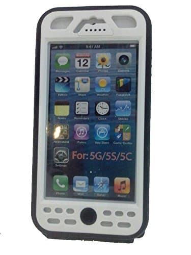 "Dr Out Door" IP68 Fully Water-Proof Hard-Shell Case with Screen Protector for iPhone 5/5s (White FS-5GS-3)