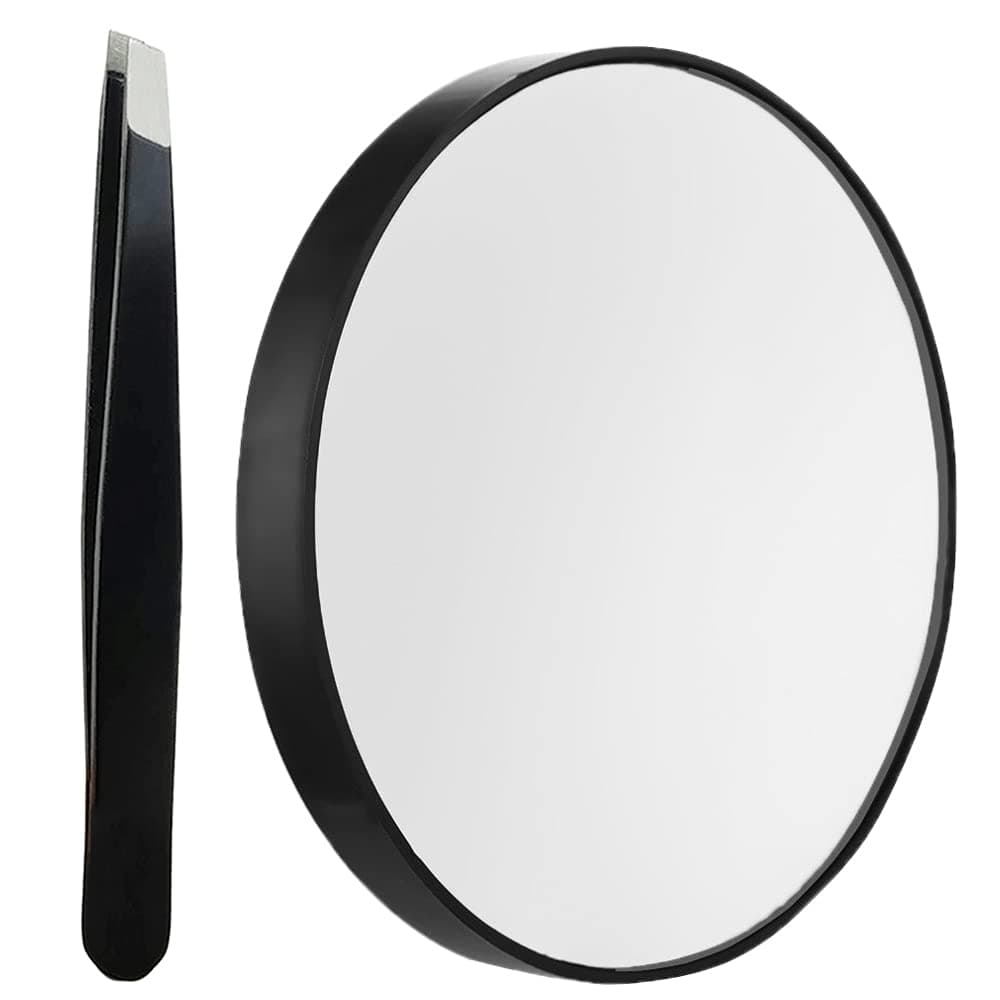 TTSAM 10X Magnifying Makeup Mirror, Round Mirror 2 Suction Cups Facial Makeup Cosmetic Absorption.