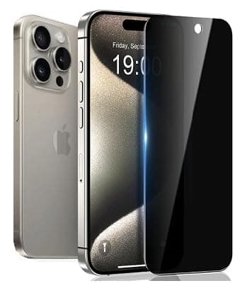 SafeCase EZ Unlock for iPhone 16 Pro Max Privacy Screen Protector, [0.1S Ultrasonic Fingerprint Support] [9H Glass] 25° Anti Spy Private Screen Protector Case Friendly, 1 Pack
