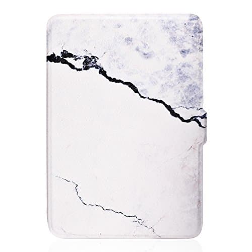 leminimo Slimfit Smart Marble Case for Old Version Kindle Paperwhite with Auto Sleep/Wake for Amazon Kindle Paperwhite (Fits 2012, 2013, 2015, 2016 Versions with Built-in Light) (White Marble)