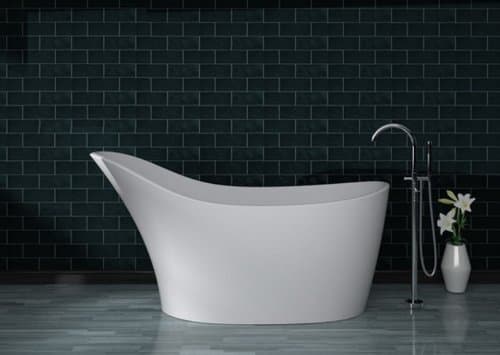 Modern Bathtub - Soaking Bathtub - Freestanding Bathtub - Solid Surface Bathtub - Cast Stone Bathtub - Lazzari, 67"