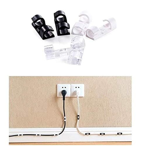 oineke Self-Adhesive Wire Organizer Fixed Clamp Computer Data Cable Storage Finisher Cord Management