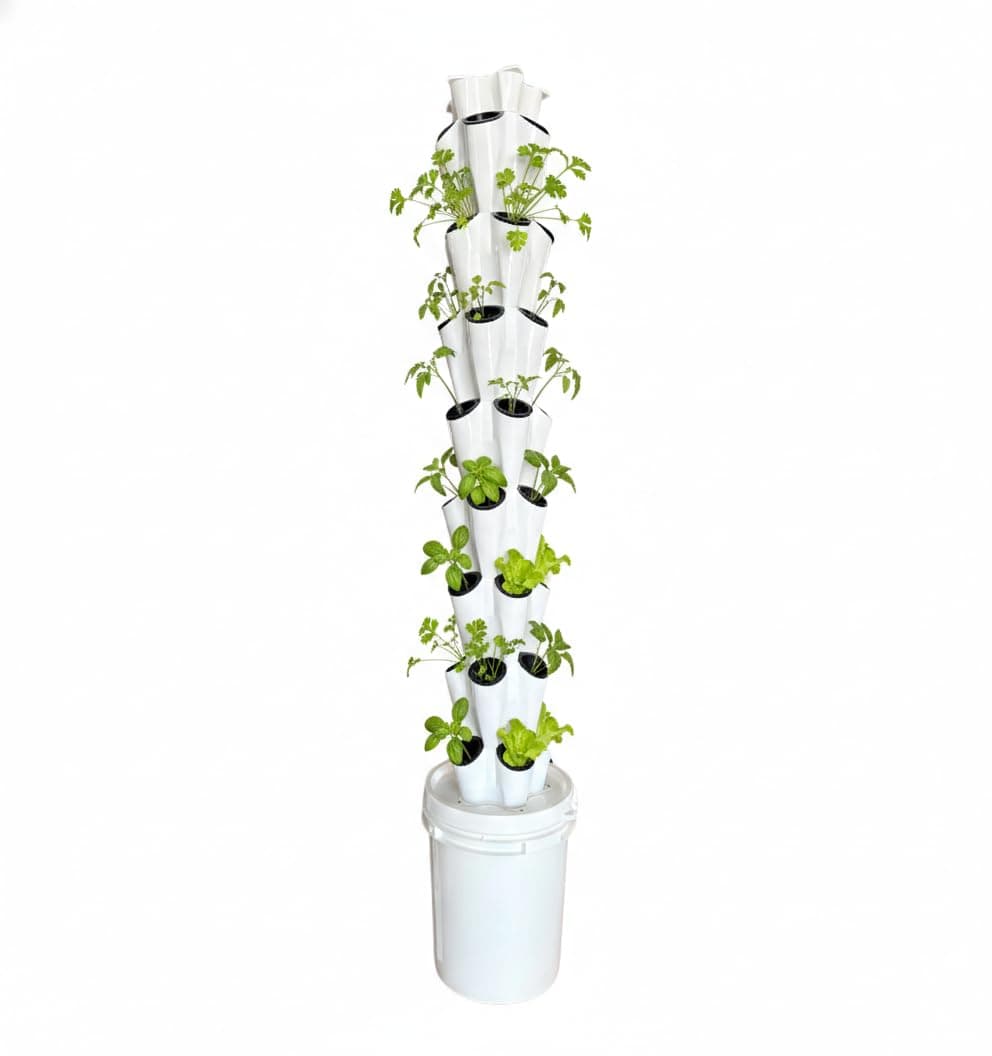 Nova 40-Planter Vertical Hydroponic & Aeroponics Tower System with Seeds, Tds Meter & Coco Disc - Perfect for Home Farming & Gardening