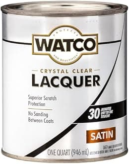 Watco 63241 Lacquer Clear Wood Finish, Quart, Clear Satin