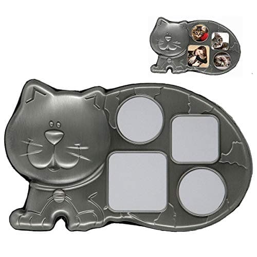 Kitty KOLLAGE Pewter Frame by Dennis Daniels - 2x2