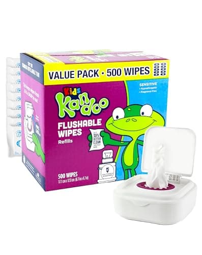 Kandoo Flushable Wipes 10X Refill + Tub - Sensitive