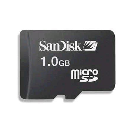 SanDisk 1GB microSD Memory Card w/Adapter