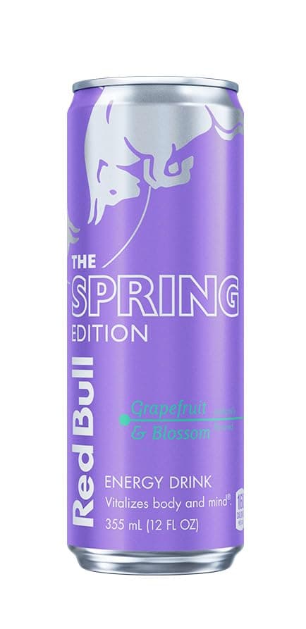 Red Bull Spring Edition Energy Drink, Grapefruit, 12 fl. oz. Can, with 114mg Caffeine, Taurine & B Vitamins