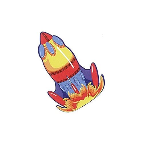 Space Ship Rocket Shaped Kids Rug 39" X 58"