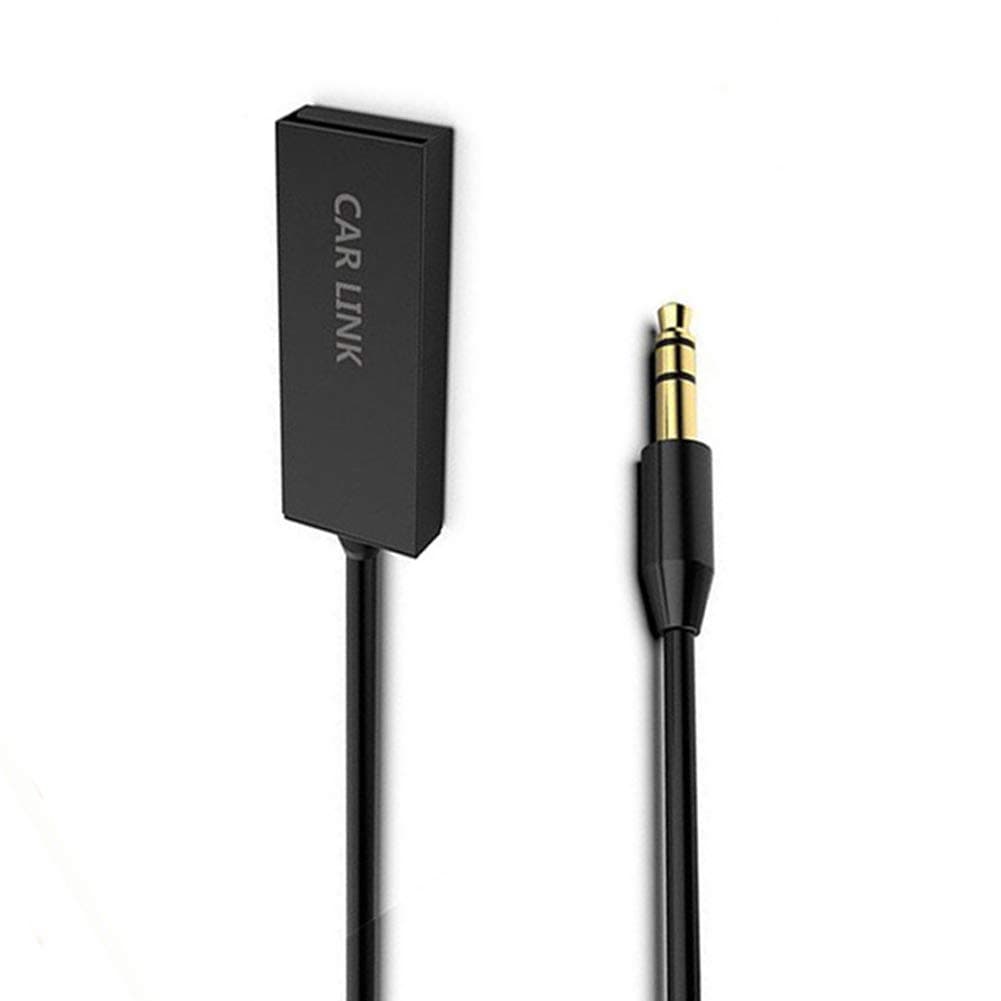 U2 Bluetooth Aux Adapter,Smallest Bluetooth Receiver Car Adapter Aux USB to 3.5mm Jack Bluetooth Handsfree Car kit Audio Receiver with Microphone for Car Speaker Home Audio Stereo (Black)