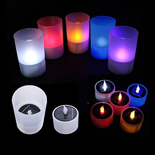 Electronic Powered Lamp Nightlight Solar LED Candle Light Party Decor