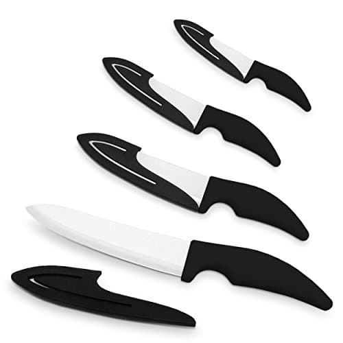 Color Cuisine Ceramic Kitchen Knife Set - 4-Pc (Black)