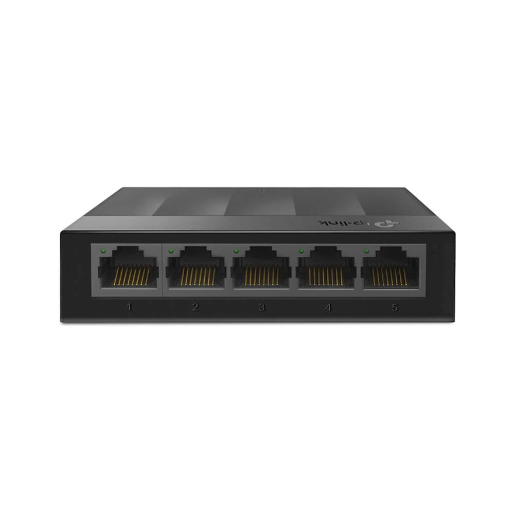 TP-Link LS1005G 5-Port Desktop/Wallmount Gigabit Ethernet Switch/Hub, Network Splitter, Plug and Play, Plastic Case, Black
