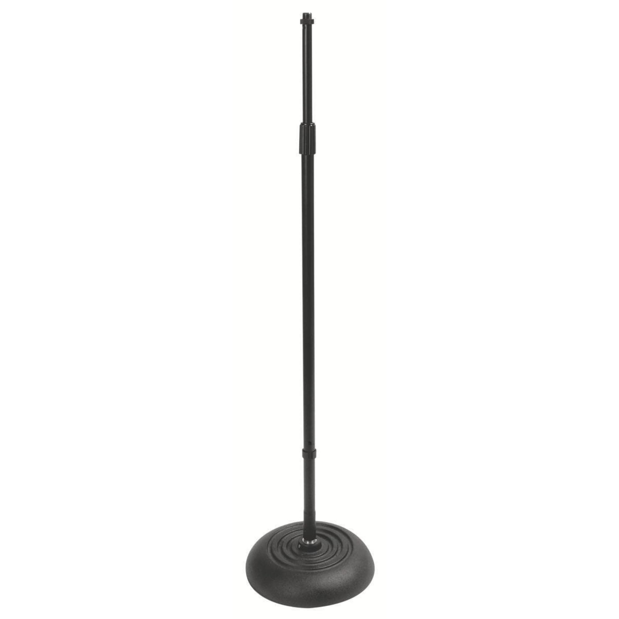 On-Stage MS7201QTR Quarter Turn Round Base Microphone Stand, Black