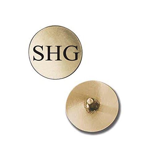 Laser Engraved Personalized 3/4 inch Golf Ball Marker with Post Made in USA