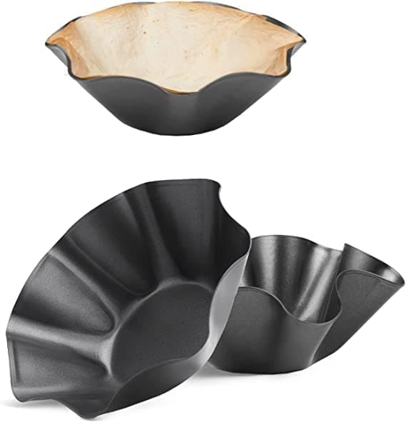 THE WHITE SHOP Tortilla Maker Large-Nonstick Taco Shell Maker Salad Bowl Perfect Tortilla Pan,3pcs,20315