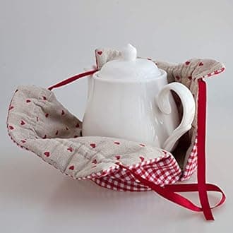 JOONOR Tea Cosy - 100% Cotton Printed Tea Cosy Kitchen Tea Pot Dust Cover Breakfast Warmer Insulation and Keep Warm 1Pack
