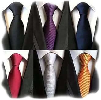 WeiShang Lot 6 PCS Classic Men's Silk Tie Necktie Woven JACQUARD Neck Ties