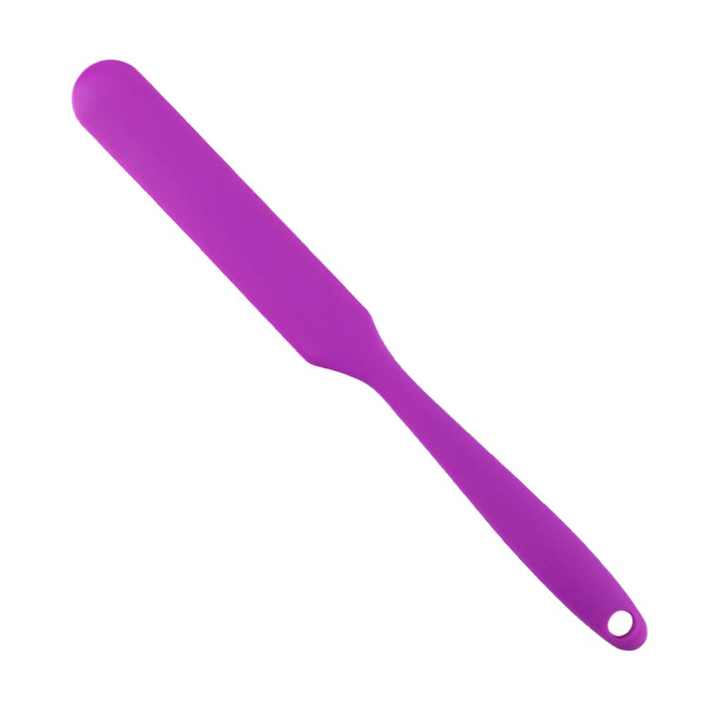 Minkissy Multifunction Silicone Dough Scraper Cake Scraper Smoother Tool Hair Dyeing Brush Hair Treatments Tool (Purple)