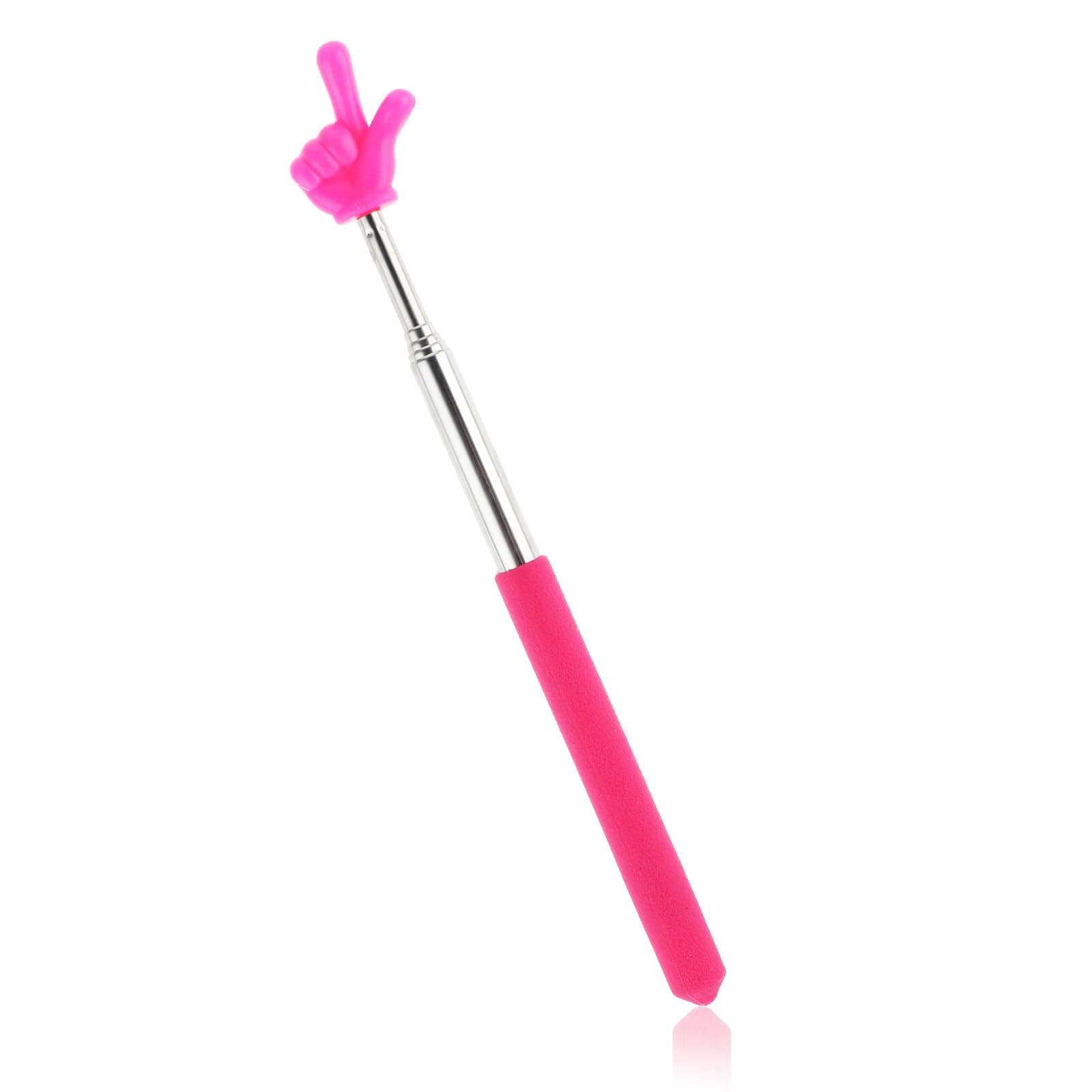 DIVINA VITAE Telescopic Teacher Pointer Extendable Pointer Stick for Classroom Retractable Hand Pointer Finger Pointer Stick Mini Classroom Pointer for Elementary School Kindergarten Teacher(Pink)
