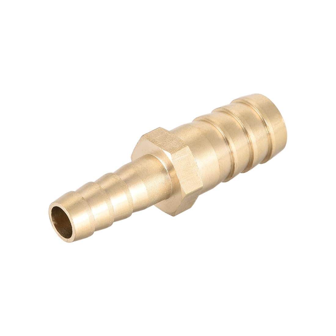 sourcing map Straight Brass Barb Fitting Reducer, Fit Hose ID 12mm to 8mm 2pcs