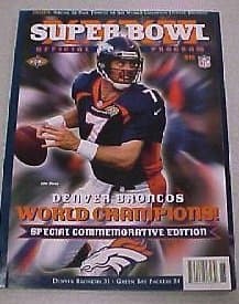 John Elway Broncos Super Bowl XXXII Program