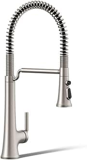 KOHLER 23765-VS Tone Semi Professional Kitchen Faucet, Vibrant Stainless