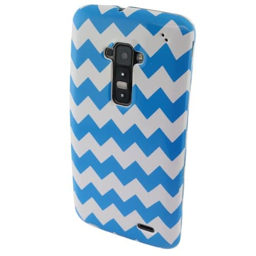 LG G Flex LS995 Light Blue/ White Zig Zag Cover