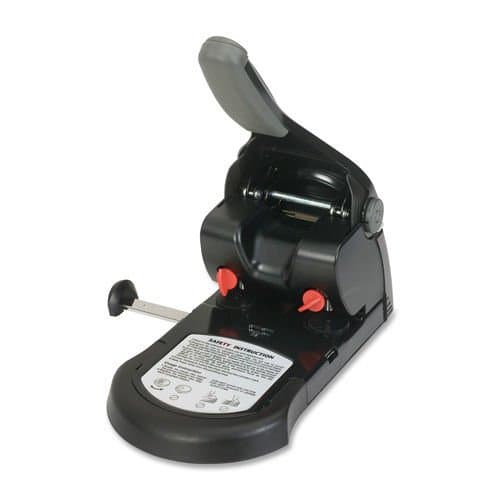 Two-Hole Punch, 65 Sheet Capacity, 1/4``, Black BSN62875 .supply.from:wrigleys_business_products