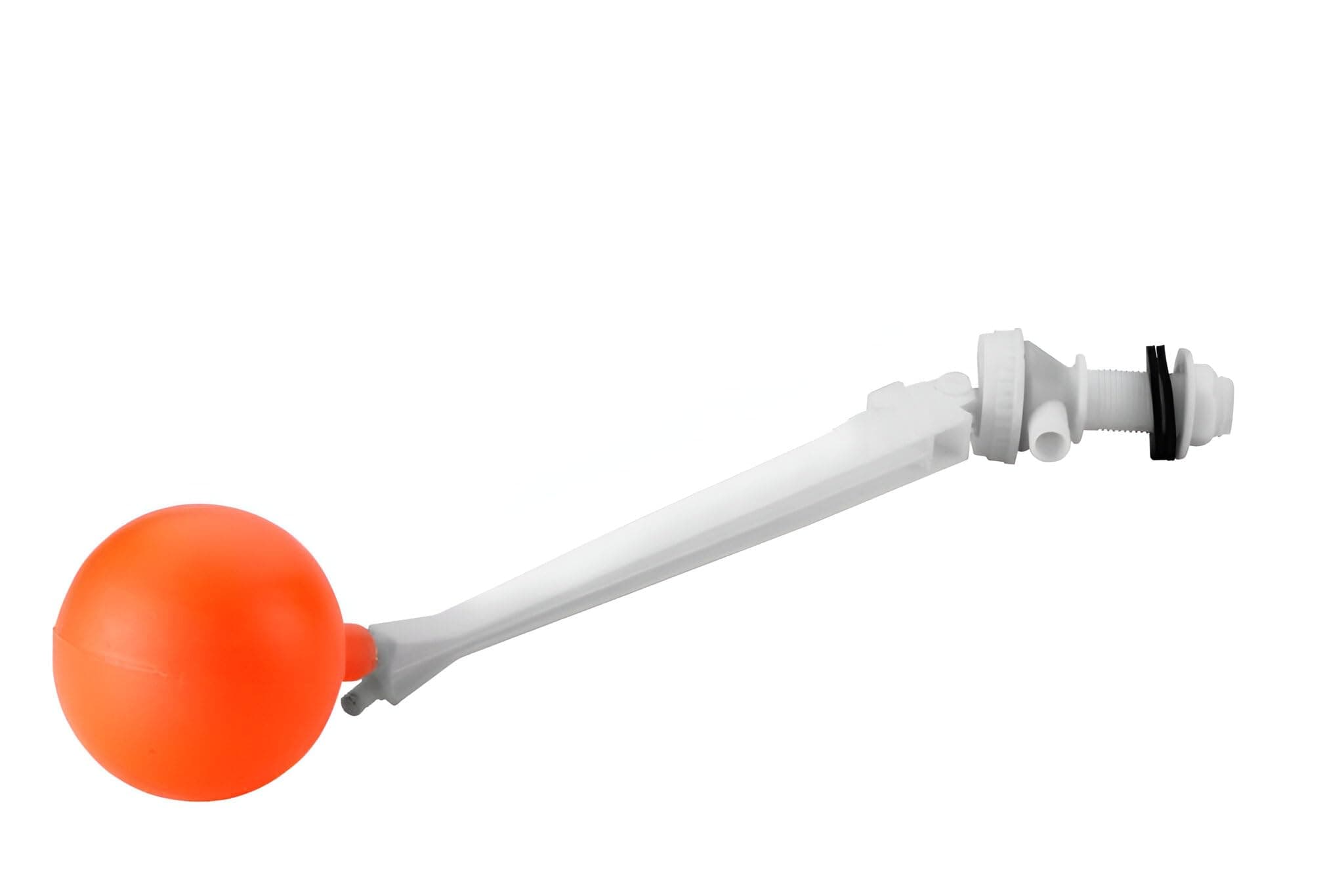 New Ware Parry Type Plastic PVC Ball Cock Float Valve Set with Ball - Durable Water Float Ballcock Valve for Flush Tank, Toilet Accessory for Home(White)