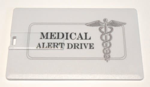 Medical Alert USB Flash Drive Wallet Card